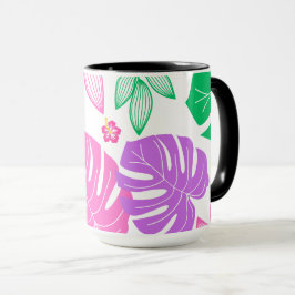 Taza Hojas Coloridas Naturaleza Hermosa