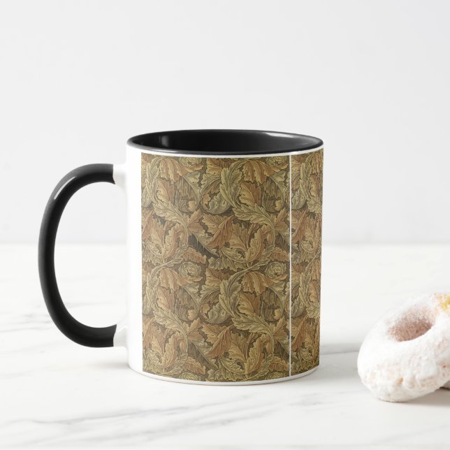 Taza Hojas de Acanthus por William Morris, textil antig (Con donut)