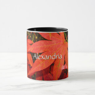 Taza Hojas de arce de Crimson - Personalizadas