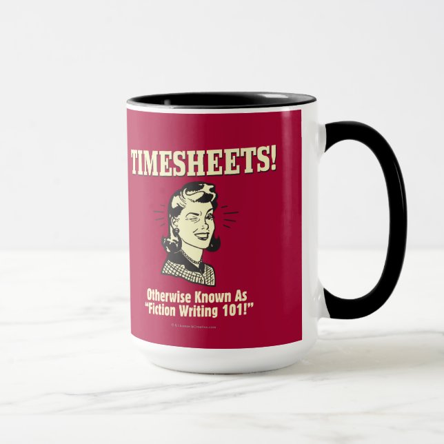Taza Hojas de hora: Escritura de ficción 101 (Derecha)