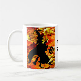 Taza Hojas de la bruja y de la caída de Halloween