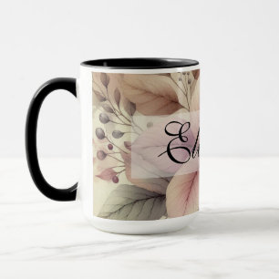 Taza Hojas de otoño color de agua vintage color otoño