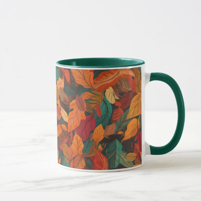 Taza Hojas de otoño coloridas (Derecha)