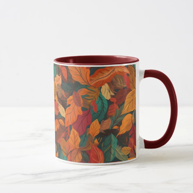 Taza Hojas de otoño coloridas (Derecha)