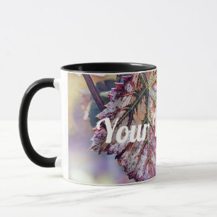 Taza Hojas de otoño coloridas con acuarela de color