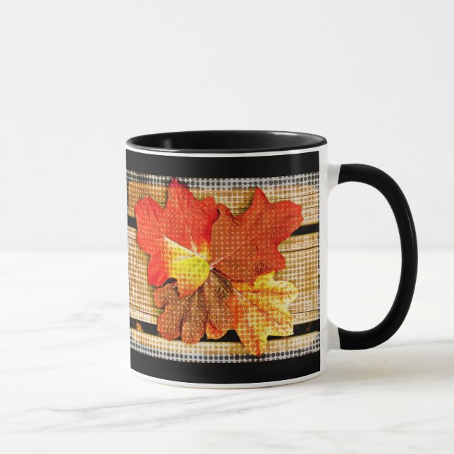 Taza Hojas de otoño de arte pop (Derecha)