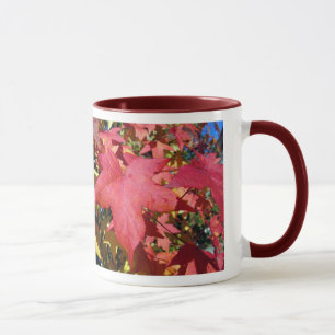 Taza Hojas de otoño del arce rojo