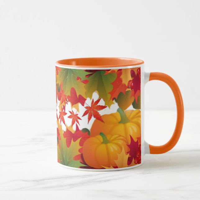 Taza Hojas de otoño y calabazas (Derecha)