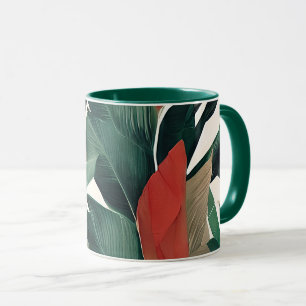 Taza Hojas de palma en tonos discretos