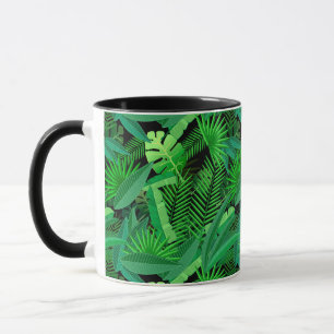 Taza Hojas de palmeras tropicales