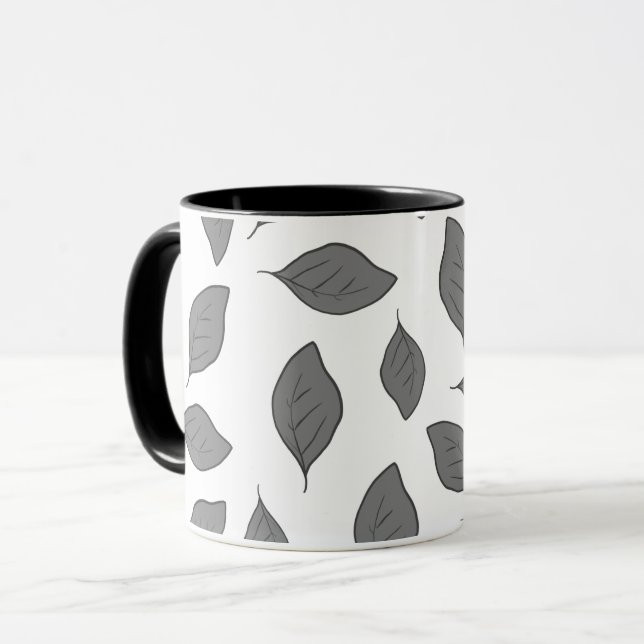 Taza Hojas de patrón lisas (Anverso izquierdo)