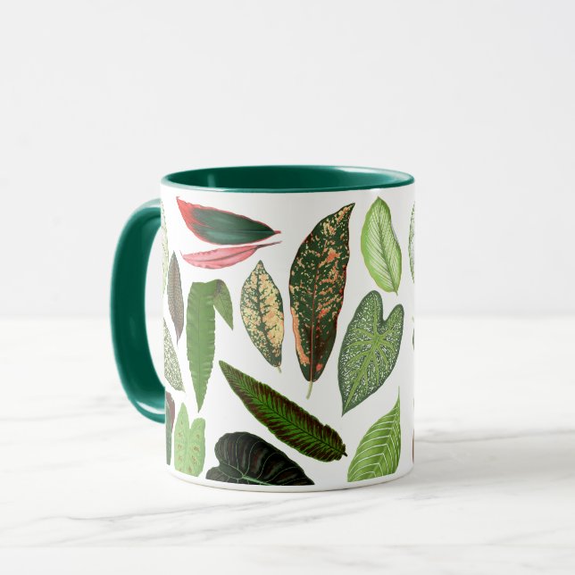Taza Hojas de Verdor Botánico Vintage  (Anverso izquierdo)