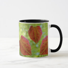 Taza Hojas del corazón rojo