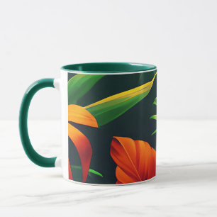 TAZA HOJAS FRONDOSAS NATURALEZA JARDÍN