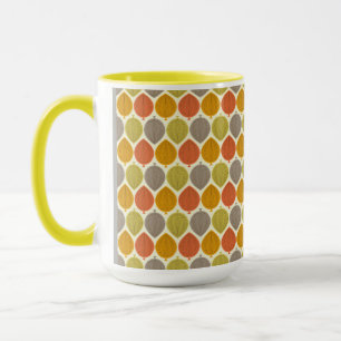 Taza Hojas modernas del MCM de los mediados de siglo