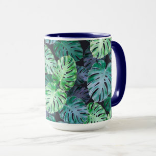 Taza Hojas tropicales de Monstera