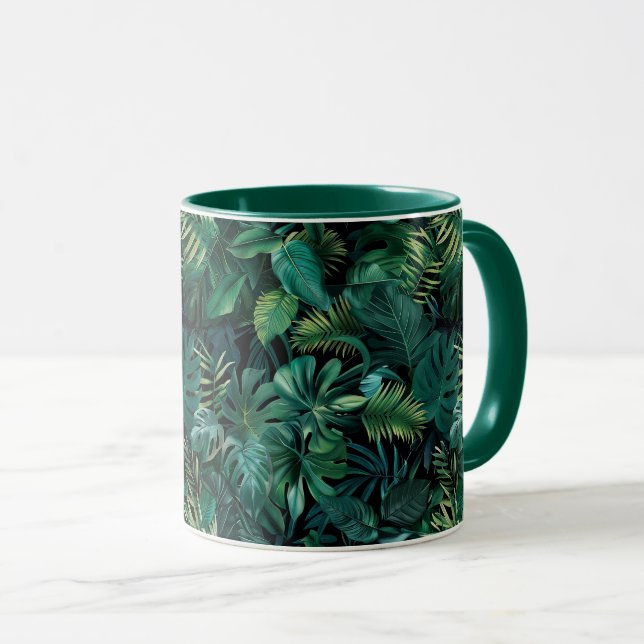 Taza Hojas tropicales de selva tropical (Anverso derecho)