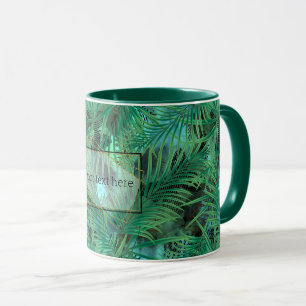 Taza Hojas tropicales personalizadas