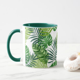 Taza Hojas tropicales verdes