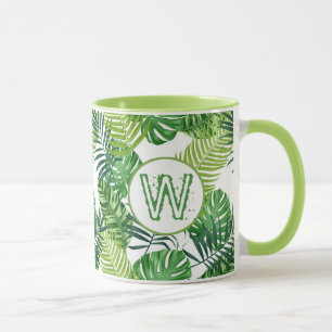Taza Hojas tropicales verdes W