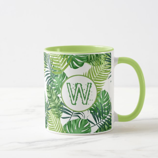 Taza Hojas tropicales verdes W (Derecha)