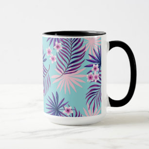 Taza Hojas tropicales y flores 2