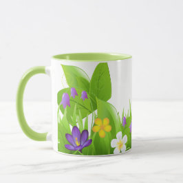 Taza Hojas y flores