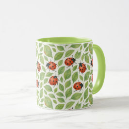 Taza Hojas y Mariquitas