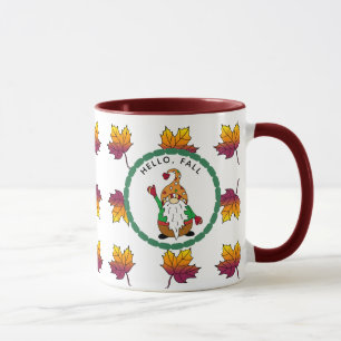 Taza Hola Caída, Personalizado Cute Autumn Gnome
