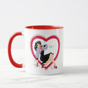 Taza Hola Chica Valentine Pin-Up