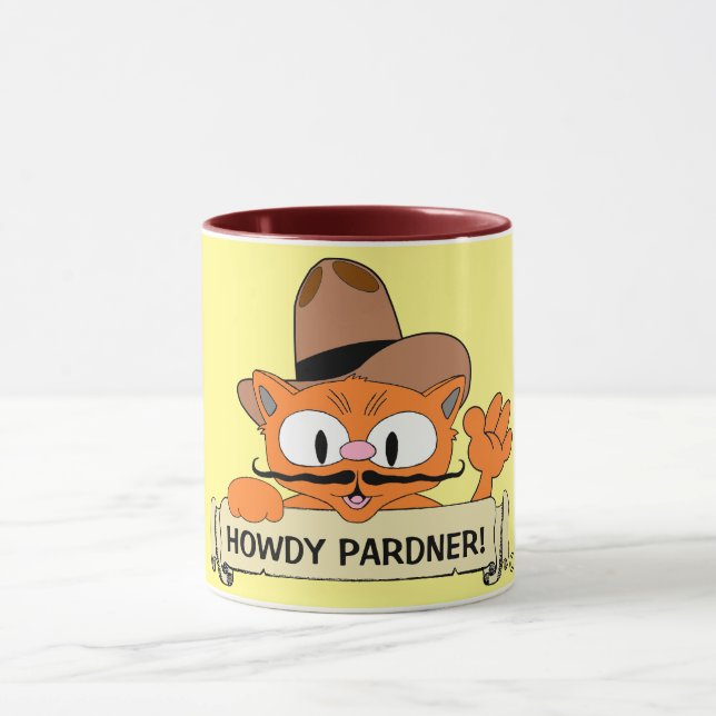 Taza "¡HOLA COMPAÑERO!" Bigote de Vaquero de Dibujos An (Centro)