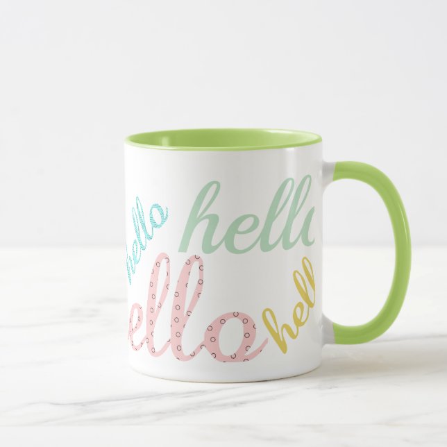 Taza Hola Cute Colorful Hello Gifts (Derecha)