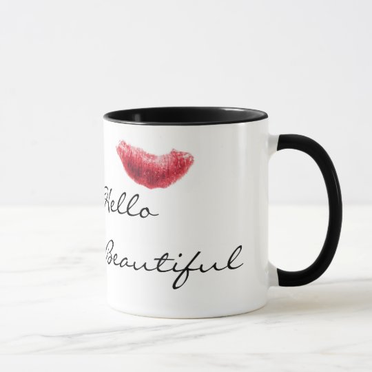 Taza hola hermoso
