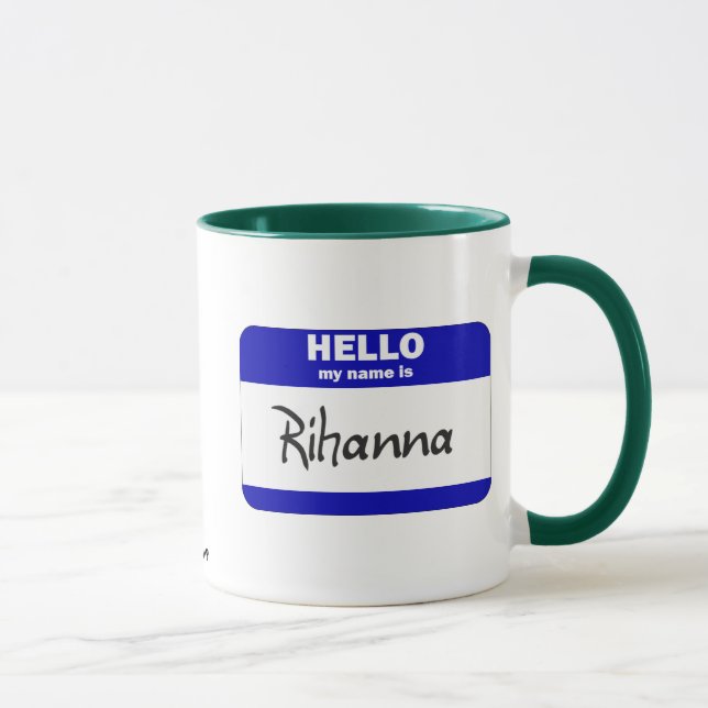 Taza Hola mi nombre es Rihanna (azul) (Derecha)