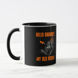Taza Hola Oscuridad Mi viejo amigo: Naranjas Ojos