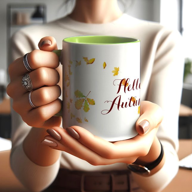 Taza Hola otoño hojas de arce otoño café MUG (Subido por el creador)