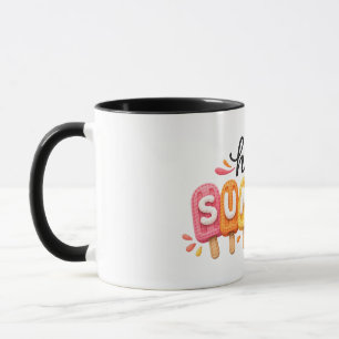 Taza Hola Popsicle Colorido de Verano Celebración de Ve