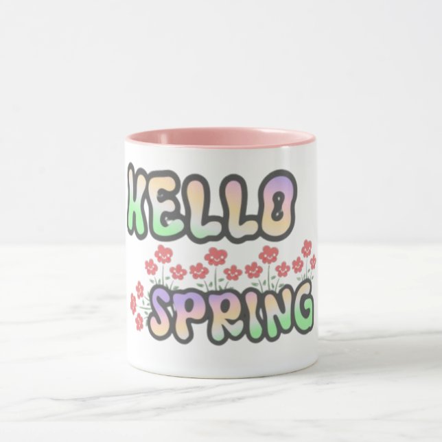 Taza "Hola Primavera" | Estampado Floral  (Centro)