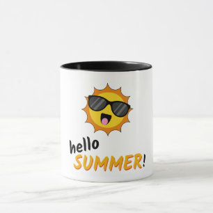 Taza Hola Sol de verano con gafas de sol