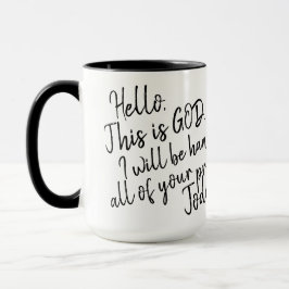 Taza 'Hola, soy Dios.' Regalo para momentos devocionale