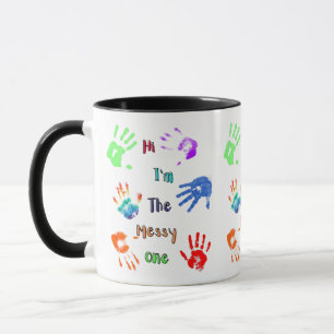 Taza Hola, soy el desordenado - Paint Handprints