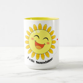 Taza Hola Sunshine Doodle de Sol Adorable Arte de Vibra