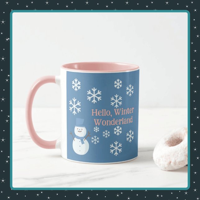 Taza Hola, Winter Wonderland Combo Café (Pink)