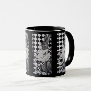 Taza holandesa blanco y negro del diseño
