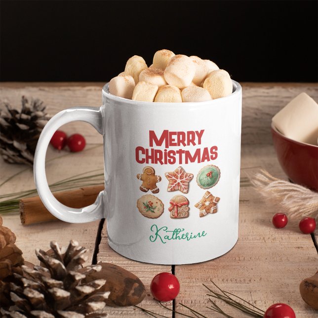 Taza Holiday Baking Cookie Exchange Feliz Navidad (Subido por el creador)