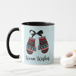 Taza Holiday Mittens Warm Warm Navidades Coffee Mug