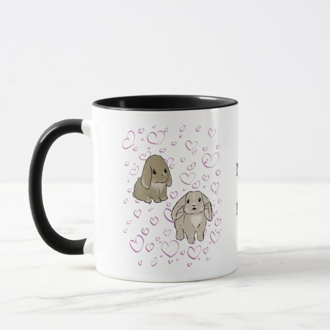 Taza Holland lop bunnies with hearts (Izquierda)