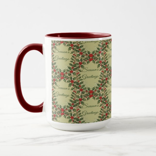 Taza Holly Berry Decorative Season's Greetings (Izquierda)
