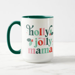 Taza Holly Jolly Mama Retro Holiday Mug
