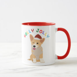Taza Holly Jolly Welsh Corgi Mug